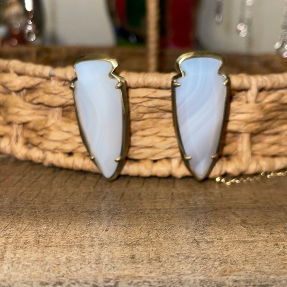 White earrings